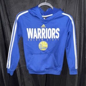 ✌️ 2/$20 Adidas Blue Sweatshirt Warriors Hoodie Sm/8